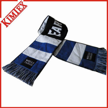 Acrylique Single Layer Promotion Woven Jacquard Fans Foulard de football